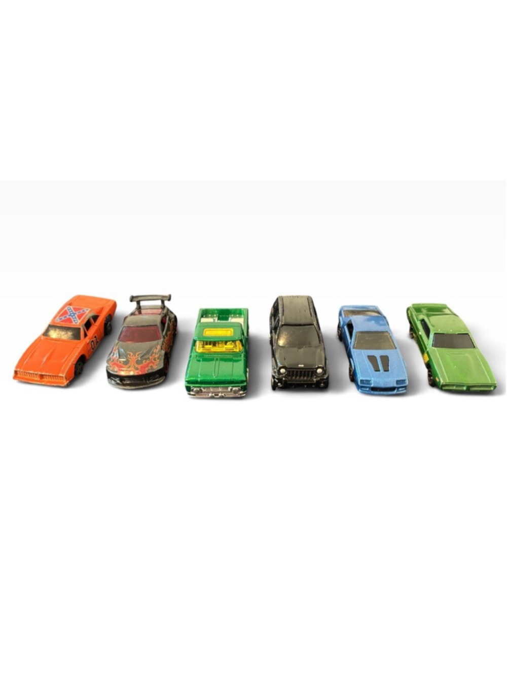 Vintage Diecast Car Lot (6) Dukes of Hazzard General Lee, Chevy C10, Camaro